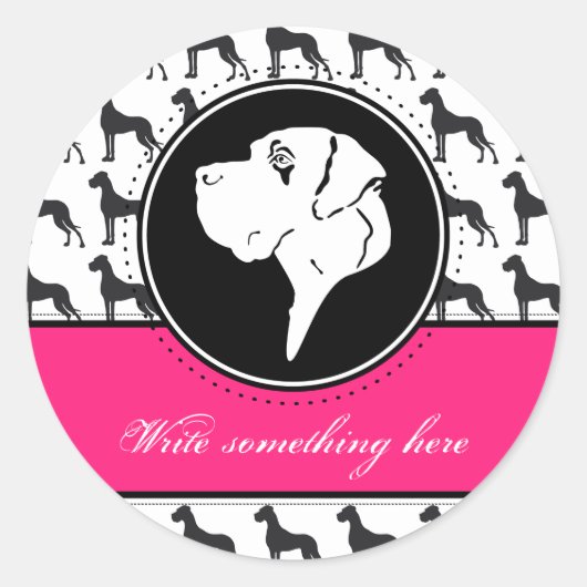 Hondensticker Ronde Sticker (Voorkant)