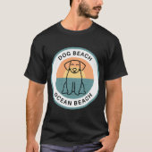 Hondenstrand in Ocean Beach T-shirt (Voorkant)