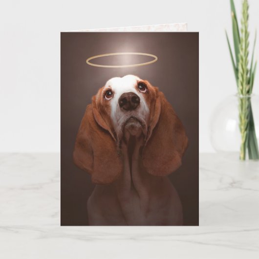 Hondensympathie - Basset Hound Sympathy Card Kaart (Voorkant)