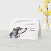 Hondensympathie condoleert gepersonaliseerde naam kaart (Gele Bloem)