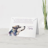 Hondensympathie condoleert gepersonaliseerde naam kaart (Voorkant)