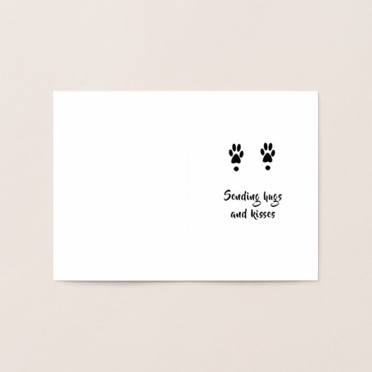 hondensympathie gouden folie kaart van dalDesignNZ (Binnen)