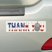 Hondentag Bedankt Bumpersticker (Op auto)