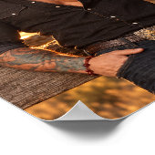 Hondentag Sunset Cowboy Poster (Hoek)