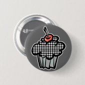 Hondentand-cupcake Ronde Button 5,7 Cm (Voorkant /achterkant)