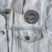Hondentand-cupcake Ronde Button 5,7 Cm (In situ)
