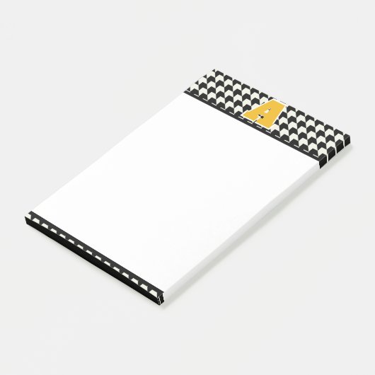 Hondentand monogram post-it® notes (Schuin)