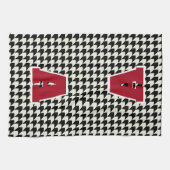 Hondentand monogram theedoek (Horizontaal)