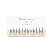 Hondentand Prettig Kerstfeest Modern Etiket (Voorkant)