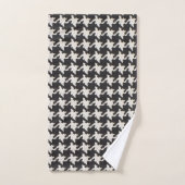 Hondentand Zwart Wit Patroon Bad Handdoek (Handdoek)