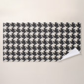 Hondentand Zwart Wit Patroon Badhanddoek (Badhanddoek)