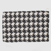 Hondentand Zwart Wit Patroon Golfhanddoek (Horizontaal)