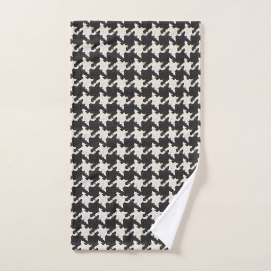 Hondentand Zwart Wit Patroon Handdoek (Handdoek)