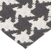 Hondentand Zwart Wit Patroon Korte Tafelloper (Hoek)