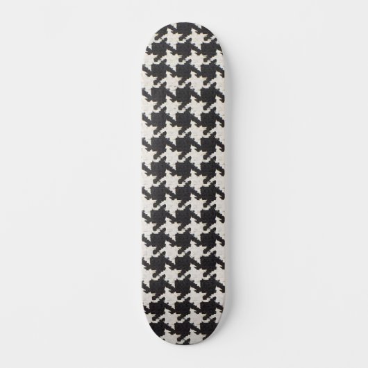 Hondentand Zwart Wit Patroon Persoonlijk Skateboard (Voorkant)