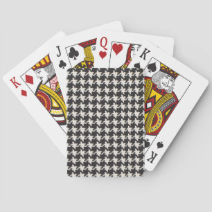 Hondentand Zwart Wit Patroon Pokerkaarten
