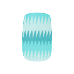 Hondentandstrepen aqua blauwgroen grafische nagels minx nail folie