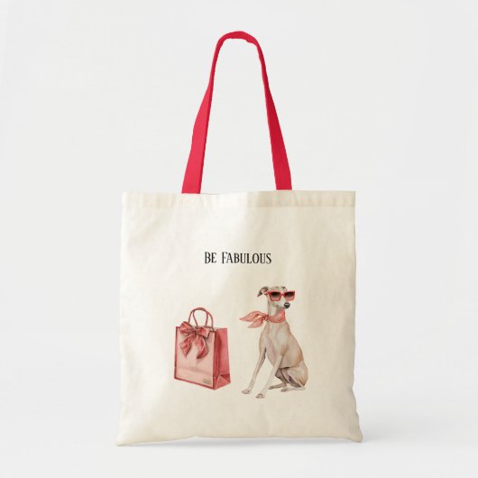 Hondentas Fabulous Rode Lippen Tote Bag (Voorkant)