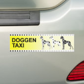 Hondentaxi Bumpersticker (Op auto)