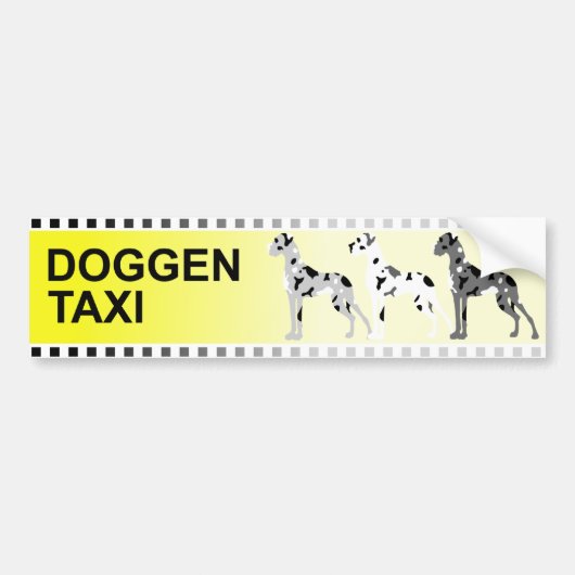 Hondentaxi Bumpersticker (Voorkant)