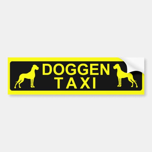 Hondentaxi Bumpersticker (Voorkant)