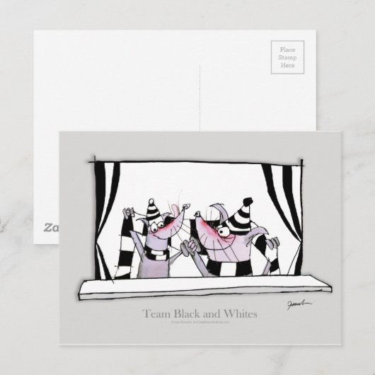 hondenteam bw briefkaart (Voorkant / Achterkant)