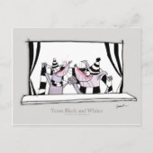 hondenteam bw briefkaart (Voorkant)