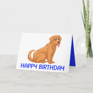 Hondentekenfilm Golden Retriever Hond Gefeliciteer Kaart