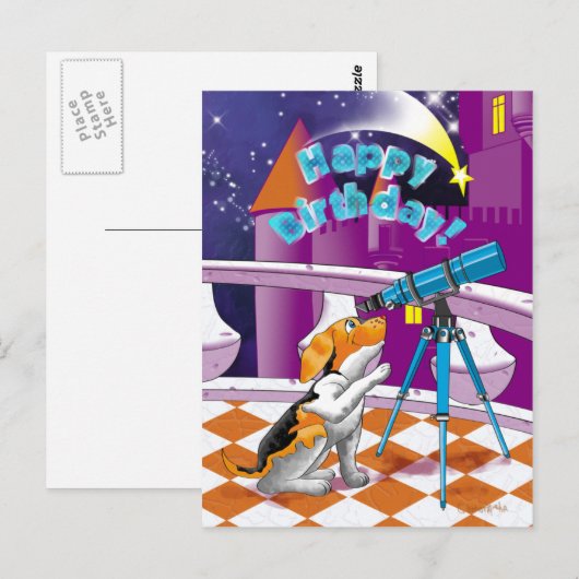 hondentelescoop briefkaart (Voorkant / Achterkant)