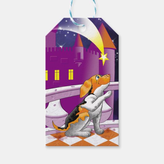 hondentelescoop cadeaulabel (Voorkant)