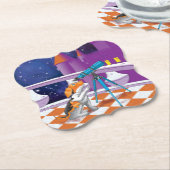 hondentelescoop kartonnen onderzetters (Gekanteld)