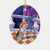 hondentelescoop keramisch ornament (Rechts)