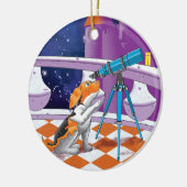 hondentelescoop keramisch ornament (Links)