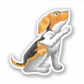 hondentelescoop sticker (Voorkant)