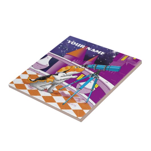 hondentelescoop tegeltje (Zijkant)