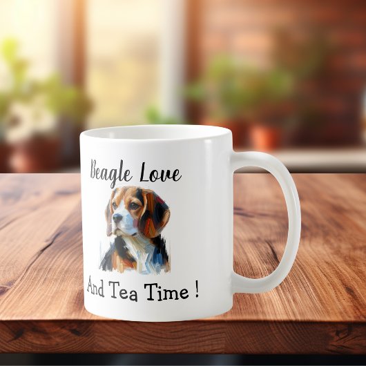 Hondentijd Bruine beagle Personaliseer Koffiemok