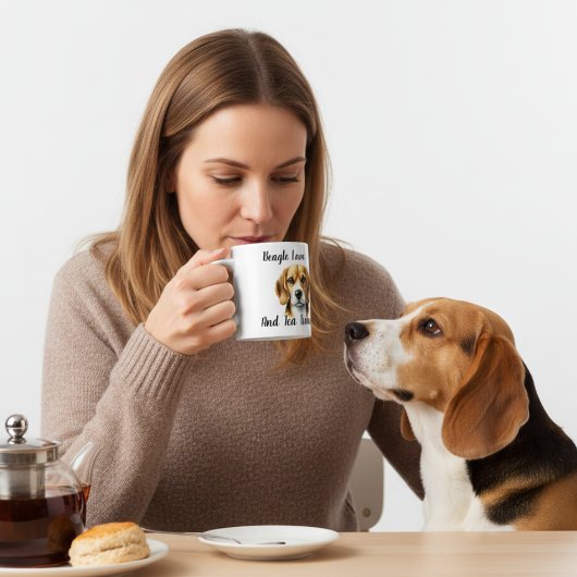 Hondentijd Bruine beagle Personaliseer Koffiemok