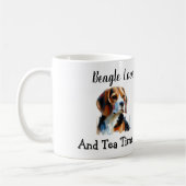 Hondentijd Bruine beagle Personaliseer Koffiemok (Links)