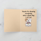 Hondentrainer Bedankt  Kaart (Binnen)