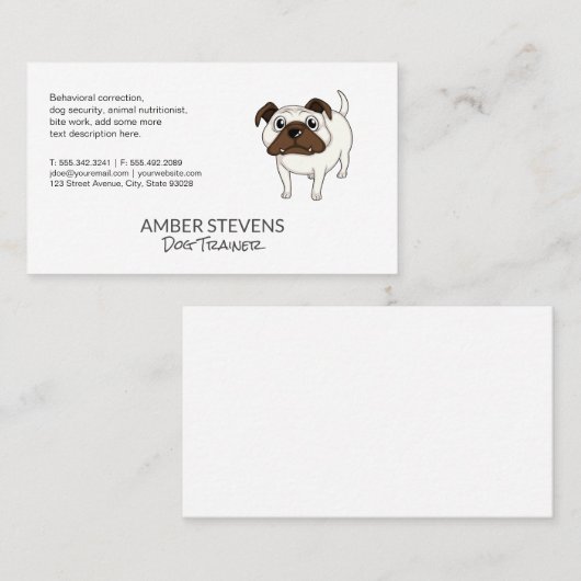 Hondentrainer | Cute Dog  Visitekaartje (Voorkant / Achterkant)