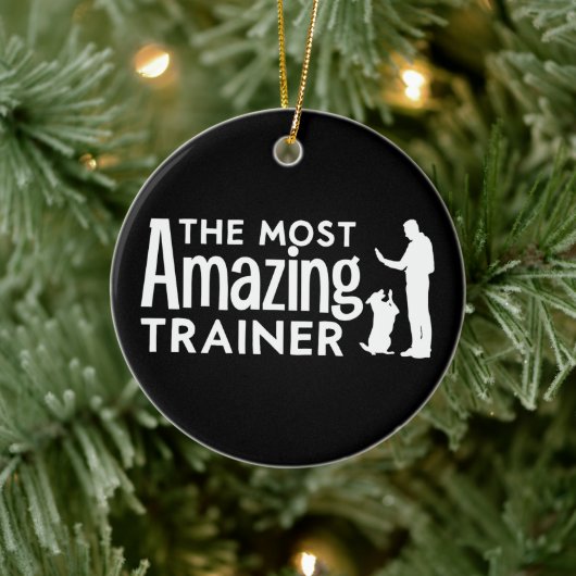 Hondentrainer De meest geweldige trainer Grappige Keramisch Ornament (Boom)