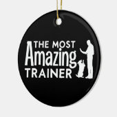 Hondentrainer De meest geweldige trainer Grappige Keramisch Ornament (Links)