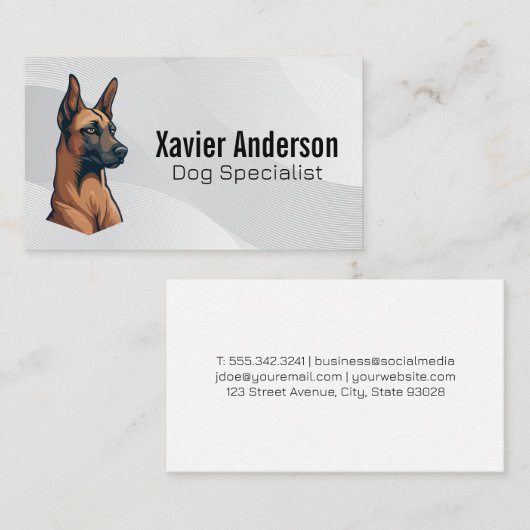 Hondentrainer en dierendiensten visitekaartje (Voorkant / Achterkant)