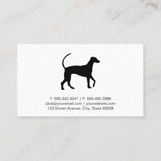 Hondentrainer | Hond Icon en Gras Visitekaartje (Achterkant)