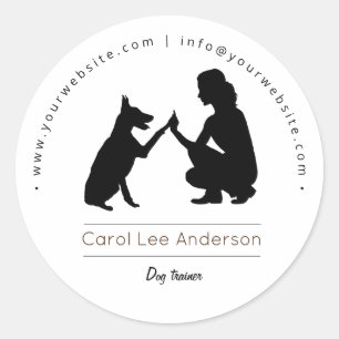 Hondentrainer / Hondentraining Ronde Sticker