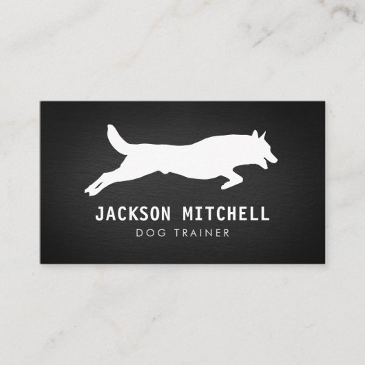 Hondentrainer - K9 Trainer Zwart-wit Visitekaartje (Voorkant)