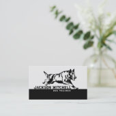 Hondentrainer - K9 Trainer Zwart-wit Visitekaartje (Staand voorkant)