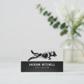 Hondentrainer - K9 Trainer Zwart-wit Visitekaartje (Staand voorkant)