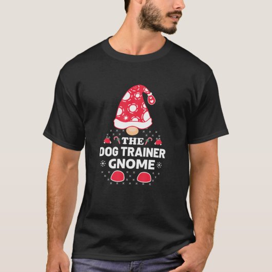 Hondentrainer Kerstvakantie viering Gnome T T-shirt (Voorkant)