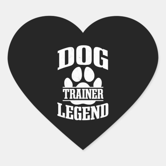 Hondentrainer Legend Hart Sticker (Voorkant)